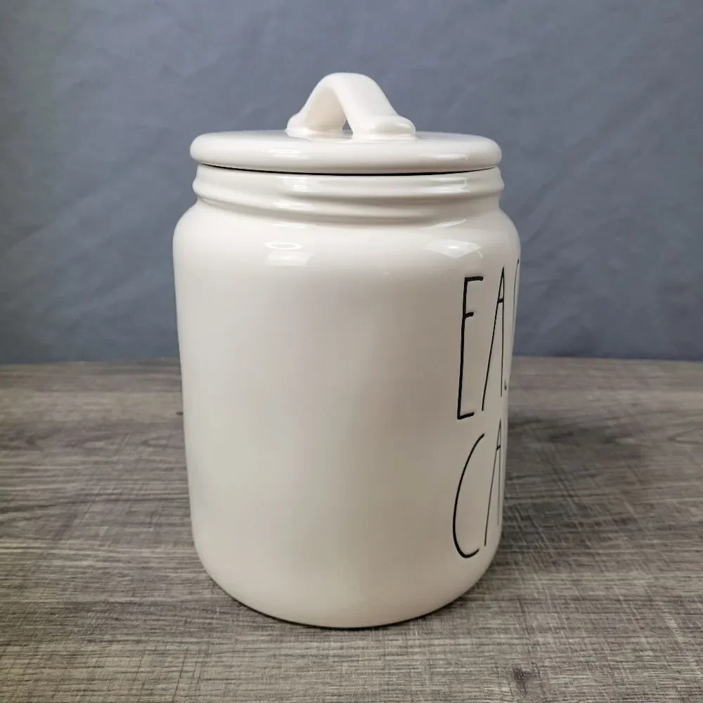 Rae Dunn Artisan Collection Farmhouse Minimilist Easter Candy  Ceramic Canister‎